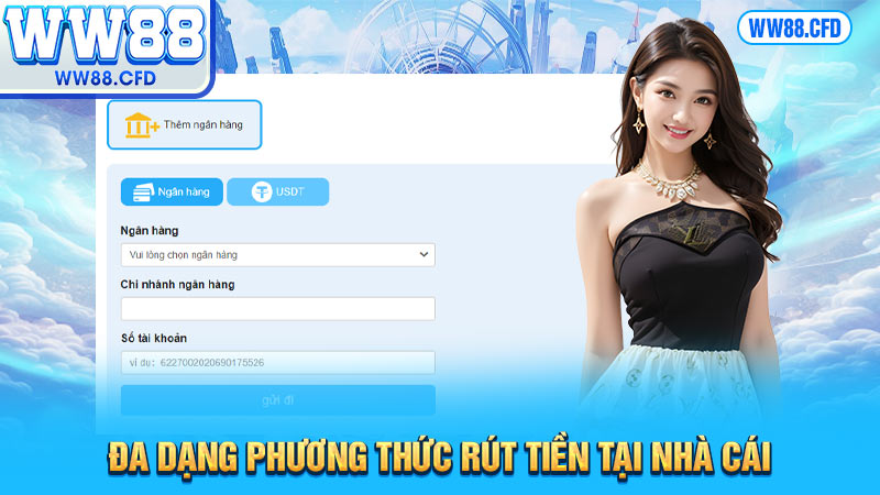 Đa dạng phương thức rút tiền cho bet thủ tại nhà cái